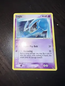 Pokemon TCG Lugia 2/17 Pop Series 5 2007 Holo Card Rare - Image 1