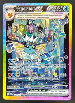 2025 Pokemon SV Prismatic Evolutions PRE EN Vaporeon ex #149/131 - Image 1