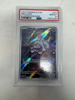Greavard 214/198 PSA 10 Pokemon Scarlet & Violet Base 2023 Illustration Rare - Image 2