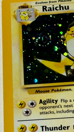 Raichu (Base Set 2 16/130) - MP Pokemon Card with *SWIRL* - Image 2