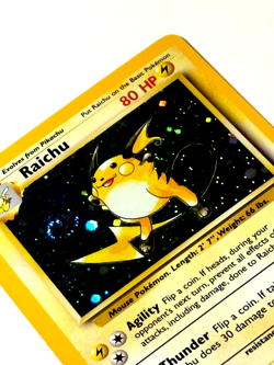 Raichu (Base Set 2 16/130) - MP Pokemon Card with *SWIRL* - Image 3