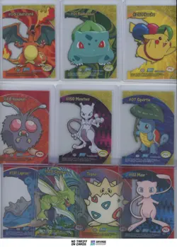 2000 Topps Pokemon TV Animation Edt Clear (Lot of 10 Cards) Complete Set - Image 2