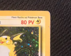 Pokemon Card Raichu 14/102 Set Base Unlimited Rara Holo PLAYED-ITA - Image 4