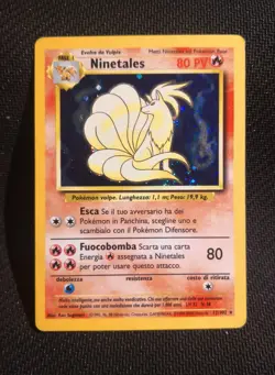 Pokemon Card Ninetales 12/102 Set Base Unlimited Rara Holo GOOD-ITA - Image 1