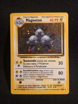 Pokemon Card Magneton 9/102 Set Base Unlimited Rara Holo GOOD-ITA - Image 1