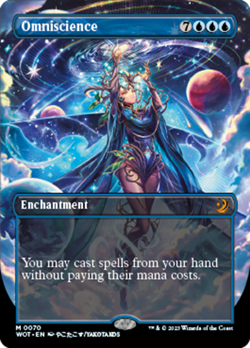 MTG - Omniscience- Wilds of Eldraine: Enchanting Tales- #70- Anime Art - Image 1