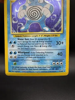 Pokemon TCG Poliwrath 13/102 Base Set Unlimited Holo Rare - HP/Damaged - Image 4