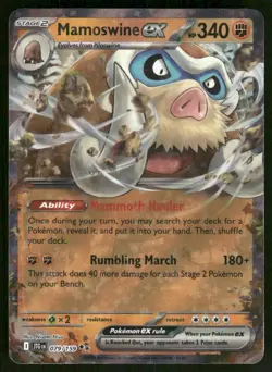 Pokemon Cards Mamoswine ex 079/159 Journey Together Double Rare NM *1 - Image 1