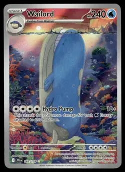 Pokemon Cards Wailord 162/159 Journey Together Illustration Rare NM - Image 1
