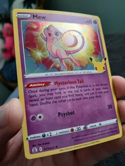 Pokemon TCG Mew 011/025 Celebrations Holo Rare NM - Image 1