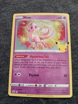 Pokemon TCG Mew 011/025 Celebrations Holo Rare NM - Image 2