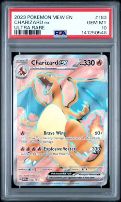 2023 POKEMON MEW EN-151 ULTRA RARE #183 CHARIZARD EX PSA 10 - Image 1
