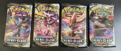 Pokemon Sword & Shield Rebel Clash Booster Pack Lot, 40 Cards - Image 1