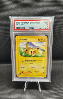 2002 Pokemon TCG Expedition #124/165 Pikachu PSA 5 (WOTC) - Image 1