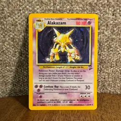 Pokemon Alakazam TCG Card Base Set 2 Holo Unlimited Rare Card 1/130 - Image 1