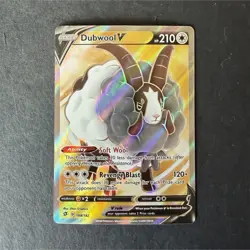 Pokemon Dubwool V Full Art Ultra Rare 188/192 Sword & Shield Base Holo - Image 1