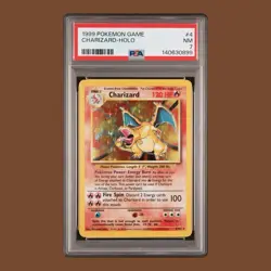1999 Pokemon TCG Charizard Base Set Holo Rare #4/102 PSA 7 English - Image 1