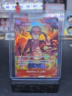 One Piece CCG Bandai Monkey.D.Luffy ST10-006 Treasure Booster Promo Foil English - Image 1