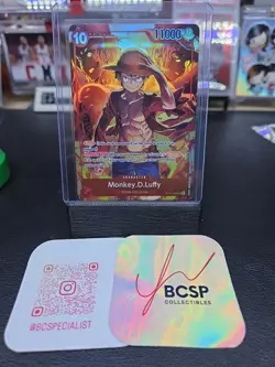 One Piece CCG Bandai Monkey.D.Luffy ST10-006 Treasure Booster Promo Foil English - Image 3