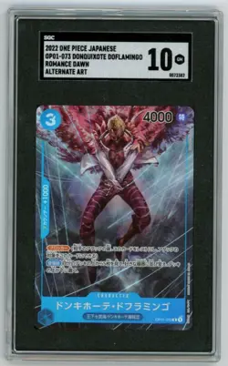 2022 One Piece Japanese Romance Dawn DONQUIXOTE DOFLAMINGO Alt Art SGC 10 - Image 1