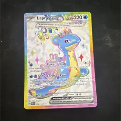 Pokemon Lapras ex 158/142 SV07 Stellar Crown Full Art Tera Holo Ultra Rare EX - Image 1