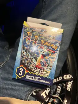 Pokemon Scarlet & Violet Stellar Crown 3 Booster Packs Box New Sealed - Image 1