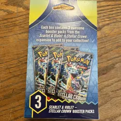 POKEMON SCARLET AND VIOLET STELLAR CROWN 3 BOOSTER PACK BOX NEW SEALED - Image 2
