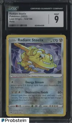 2022 Pokemon PTCG TCG Lost Origin #124/196 Radiant Steelix Holo CGC 9 MINT - Image 1