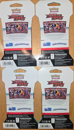 4x Pokemon TCG Scarlet & Violet Destined Rivals Sleeved Packs BRAND NEW Art Set - Image 2