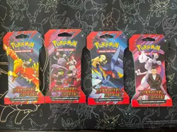 4x Pokemon TCG Scarlet & Violet Destined Rivals Sleeved Packs Sealed Art Set - Image 1