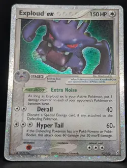Exploud ex 92/100 Crystal Guardians Holo Ultra Rare Pokemon TCG Nintendo HP - Image 3