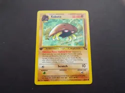 Pokemon Kabuto 50/62 - Fossil 1st Edition Common Card - Image 1