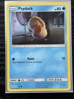 Pokemon Card Psyduck Detective Pikachu Holo 7/18 - Image 1