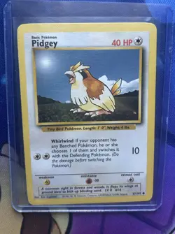 PIDGEY 57/102 - COMMON - VINTAGE WOTC POKEMON CARD - BASE SET - Unlimited - NM - Image 1