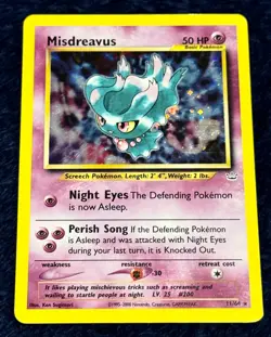 Pokemon Card WOTC - Misdreavus 11/64 Neo Revelation Holographic Rare - Image 1