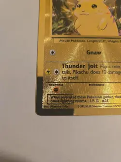 Pokemon TCG Celebrations Pikachu Gold Metal Card 58/102 25th Anniversary (LP) - Image 2