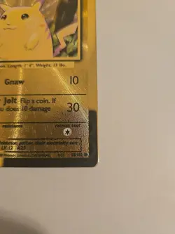 Pokemon TCG Celebrations Pikachu Gold Metal Card 58/102 25th Anniversary (LP) - Image 3