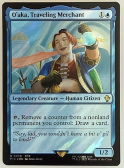 O'aka, Traveling Merchant (Surge Foil) Commander: Final Fantasy Foil NM - Image 1