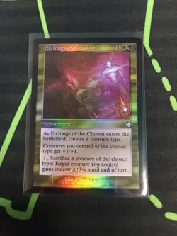 MTG Magic The Gathering Etchings Of The Chosen Foil MH1 Retro Enchantment - Image 1