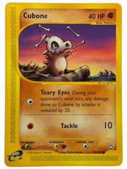 Cubone - Aquapolis 72/147 2002 - E Reader - Pokemon TCG - WOTC - NM - Image 1