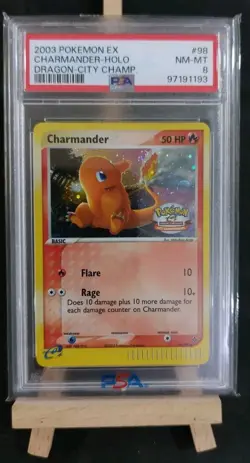 Pokemon EX Dragon 2003 Charmander 98/97 Secret Rare Holo PSA 8 - Image 1
