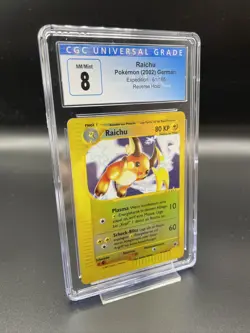 Pokemon Karte RAICHU 61/165 Expedition Reverse Holo - CGC 8 NM/MINT - NO PSA - Image 1
