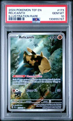 PSA 10 Relicanth #173 Pokemon Temporal Forces English 2024 - Image 1