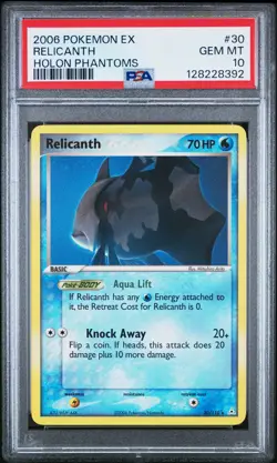 2006 POKEMON EX HOLON PHANTOMS #30 RELICANTH PSA 10 - Image 1