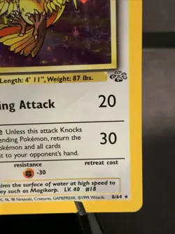Pokemon TCG Pidgeot #8/64 Jungle Set Unlimited Holo Rare WOTC VTG 1999 LP - Image 4