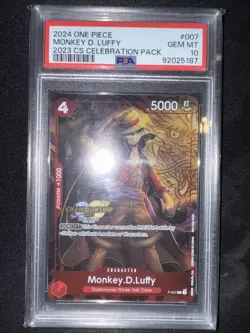 PSA 10 Monkey D Luffy Championship 2023 Celebration Pack Promo One Piece TCG - Image 1