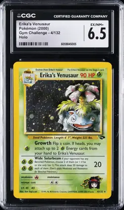 2000 POKEMON GYM CHALLENGE HOLO #4/132 ERIKA'S VENUSAUR CGC 6.5 - Image 1