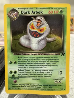Dark Arbok 2/82 - Team Rocket Holo - Pokemon TCG - Vintage Nintendo WOTC 2000 MP - Image 1