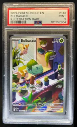 2024 Pokemon SV Stellar Crown SCR EN Bulbasaur #143/142 PSA 9 - Image 1