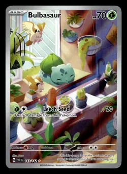 2024 Pokemon SV Stellar Crown 143/142 Bulbasaur Art Rare - Image 1